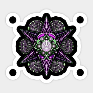 Psychedelic Linework Mandala Sticker